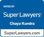 Rated by Super Lawyers Chaya Kundra superlawyers.com